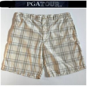 PGA Tour Mens Plaid Golf Shorts 40